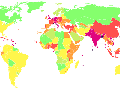 Which continent has the lowest population density?