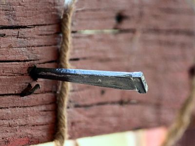 What tool was used to nail Jesus' hands to the cross?