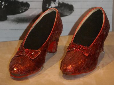 What color were the slippers in 'The Wizard of Oz'?