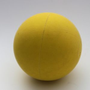 What is the small rubber ball used in lacrosse called?