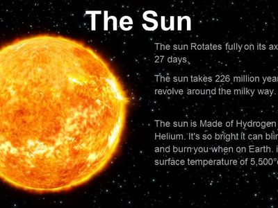 SUN day ,distance , temprature, size ?