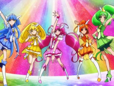 Who are all of the glitter force members?   (Please select the answer that contains the correct names in the order that they discovered that they were Glitter Force warriors in the order from first to last!)