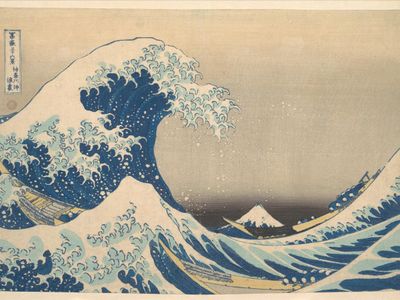 Who is known for creating the woodblock print 'The Great Wave off Kanagawa'?