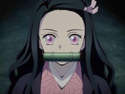 Why does Nezuko bite bamboo