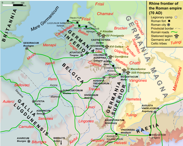 Which river marked the northern border of the Roman Empire?