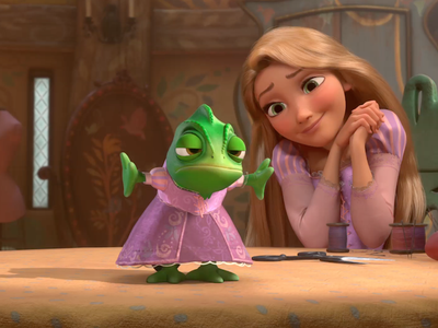 What is the name of Rapunzel's pet (and also best friend) in 'Tangled?'