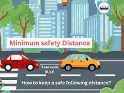 What is an ideal following distance in congested city traffic?