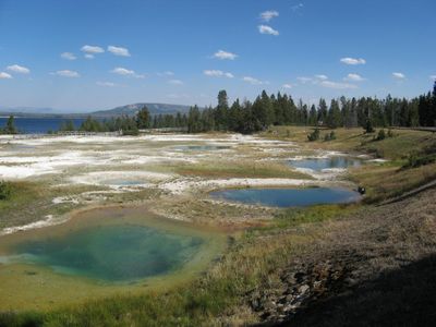 What is a large body of water surrounded by land called?