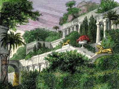 Which king built the Hanging Gardens, one of the Seven Wonders of the Ancient World?