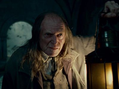 What role does Filch play on the Hogwarts staff?