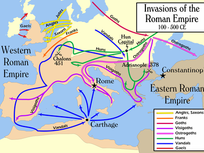 What event marked the official beginning of the Roman Empire?