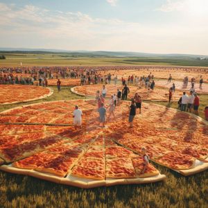 Which event featured the largest pizza ever made?