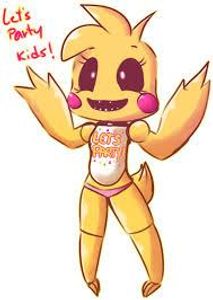 What does Toy Chica hold in her hand?