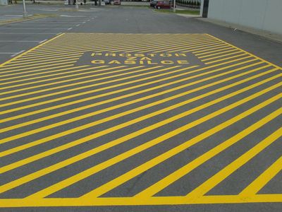 What does a solid yellow line indicate on the road?