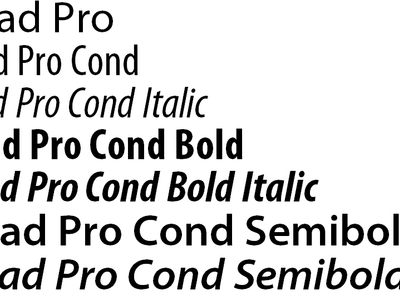 What is the term for a font family variation that is sloped or italicized?