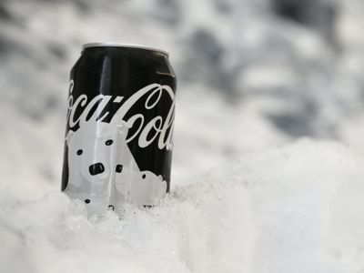 What soda brand is often associated with polar bears in their advertisements?