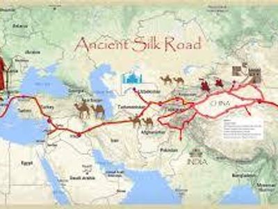 What mode of transport was primarily used for Silk Road trade?