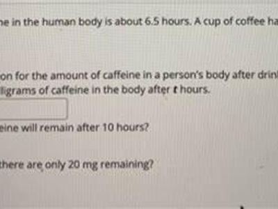 What is the half-life of caffeine in the human body?