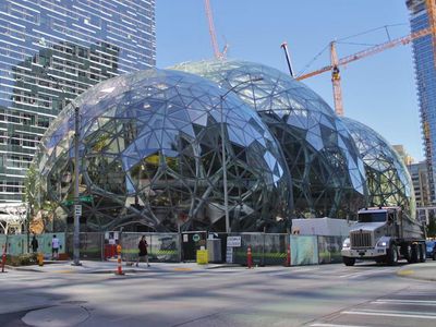 Which city is home to Amazon's headquarters?