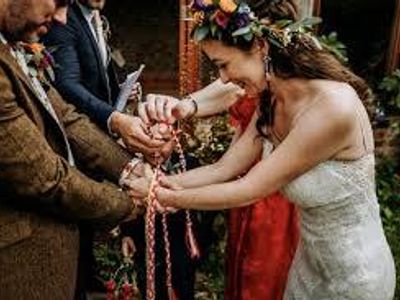 Which country's tradition includes 'Handfasting' as a way to symbolize a union in marriage?