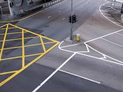 What is the purpose of a yellow box at an intersection?