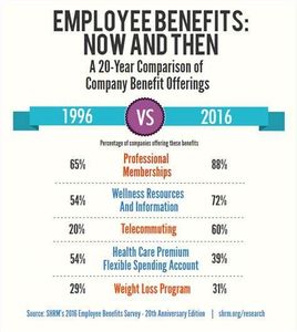 Which of the following is an example of a non-wage benefit provided to employees?