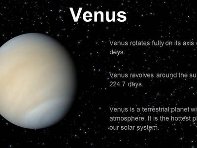 VENUS ,day, year ,distance , temprature, size ?