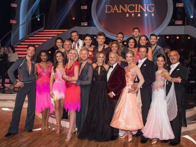 Which show involves celebrities paired with professional dancers in a ballroom competition?