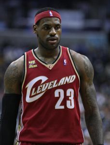 LeBron is the only player to achieve which accolade on three different teams?