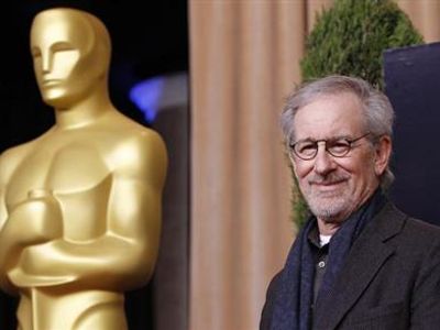 What was the first film which Steven Spielberg won best director for?