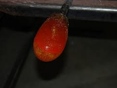 how far do you think a blob of hot glass will strech to?