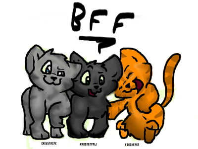 Who are Firepaw's main friends?