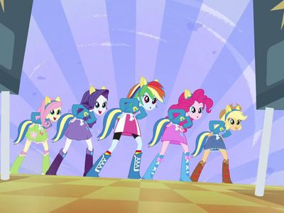 What is the name of The song that the Equestria Girls sing in the Cafeteria?