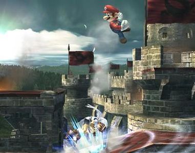 In Super Smash Bros. (64), which of Mario's attacks can meteor smash the opponent?