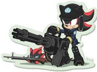 shadow: *laughing* sonic: ? hey shads! what you laughing at? shadow: i upgraded my knew gun!!!! and i wanna test it on you!!!! sonic: *screaming like a little girl running for his life* shadow: great thing Umber taught me to fake laugh.