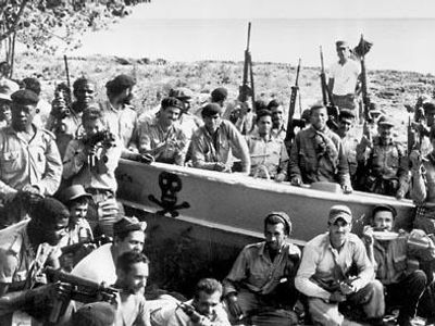 In April of 1961, 1,500 U.S.-trained Cuban exiles called "Brigade 2506," returned to Cuba in the hope of deposing Fidel Castro. This botched invasion was commonly known as: