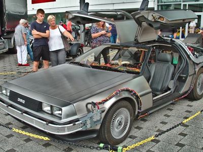 Which sports car was featured in the movie 'Back to the Future'?