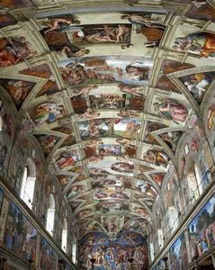 Which artist created the Sistine Chapel ceiling?