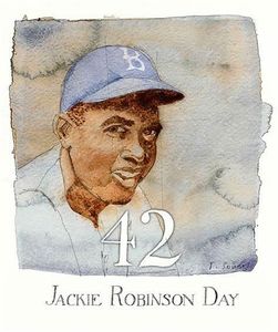 Who was the first African American player to break the color barrier in Major League Baseball?