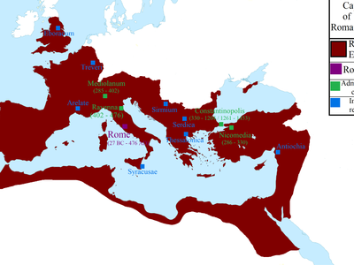 Which city was the capital of the Roman Empire?