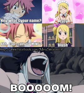 Me: OK lets start off with Natsu! Natsu? Natsu: Oh hey Lucy#2 nice to see you again!  Happy: *holds back laughter* Me: Zip it cat! Natsu: OK *cracks knuckles* who Me: Or what Natsu: Lucy#2! who or what is my only enemy i cannot defeat?