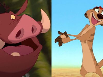 Which animated movie features characters named Timon and Pumbaa?