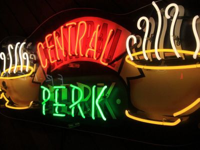 What item serves as the logo for Central Perk?