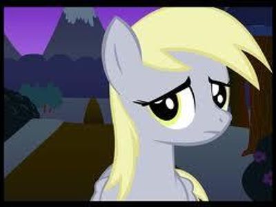 She starts talking. "Hiya there! I'm Ditzy Doo! But you can call me Derpy if you want."