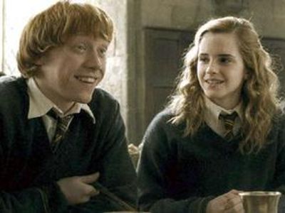 According to the book, who did ron look at for tips when he was dating lavender?(boy then girl)