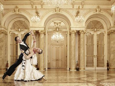 In which year was the Viennese Waltz first danced in ballroom competitions?