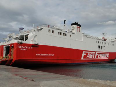 What is the average speed of a typical ferry?