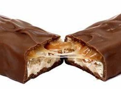 What brand is known for their chocolate covered peanut candy bar, Snickers?