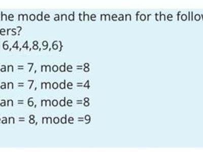 What is the mode?