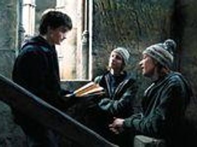 What is the order of the names on the map Fred and George give Harry?